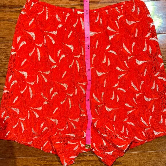 Nightcap Clothing Palm Lace Bandeau Top & High Waisted Short Red Orange Set S XS - Picture 14 of 16